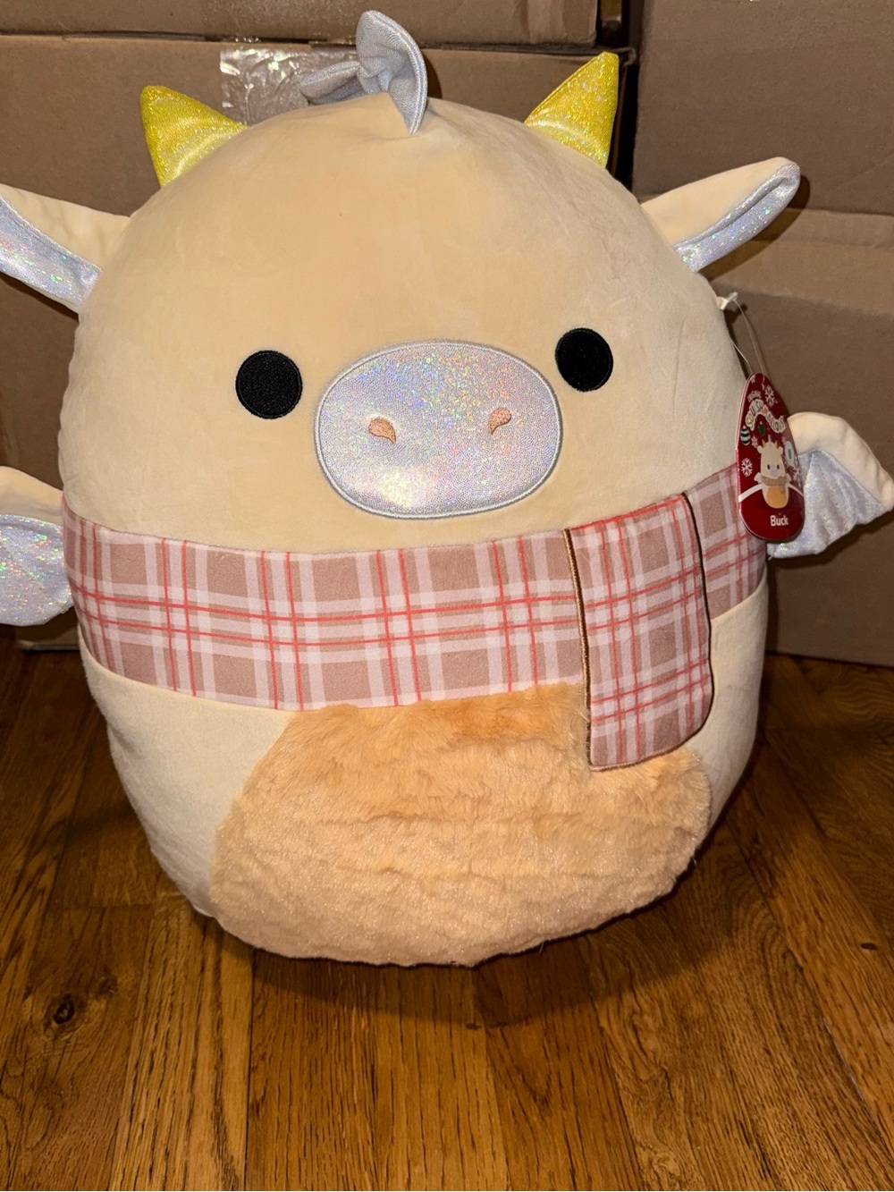 Squishmallows Dragon with Plaid Scarf 16in